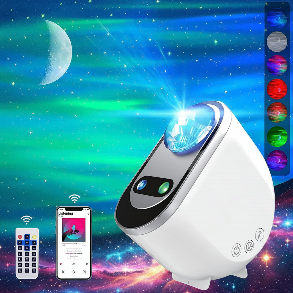 LED Galaxy Lamp Projector with Remote Control - Aurora Night Light