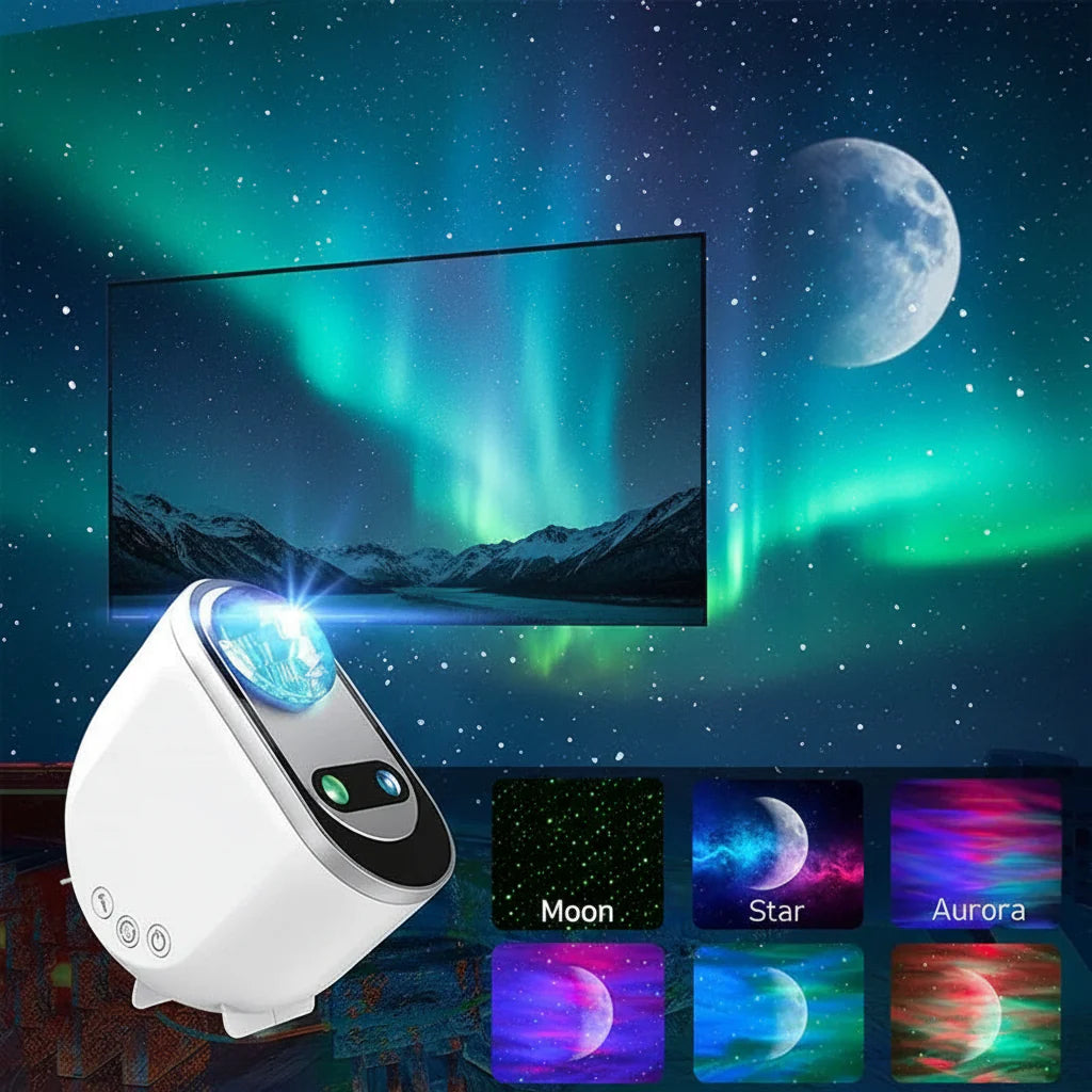 LED Galaxy Lamp Projector with Remote Control - Aurora Night Light