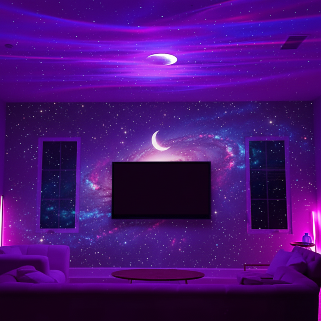 LED Galaxy Lamp Projector with Remote Control - Aurora Night Light