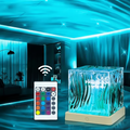 Crystal Projector Lamp with RGB LED Night Light for Bedroom Decor