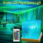 Crystal Projector Lamp with RGB LED Night Light for Bedroom Decor