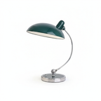 Curved Metal Table Lamp with Bauhaus Inspiration in Scandinavian Style