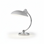 Curved Metal Table Lamp with Bauhaus Inspiration in Scandinavian Style