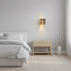 Handcrafted Wall Light in Solid Wood with Resin Detailing
