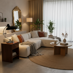 Curved Metal Table Lamp with Bauhaus Inspiration in Scandinavian Style