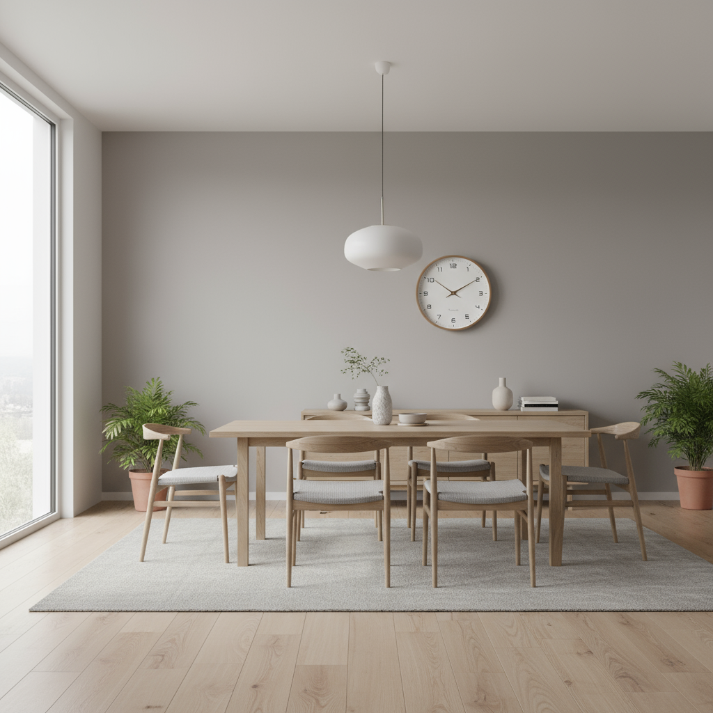 Minimalist Wooden Frame Wall Clock – Nordic Style Design