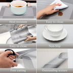 Heat-Resistant PVC Table Mats – Washable and Non-Slip Placemats