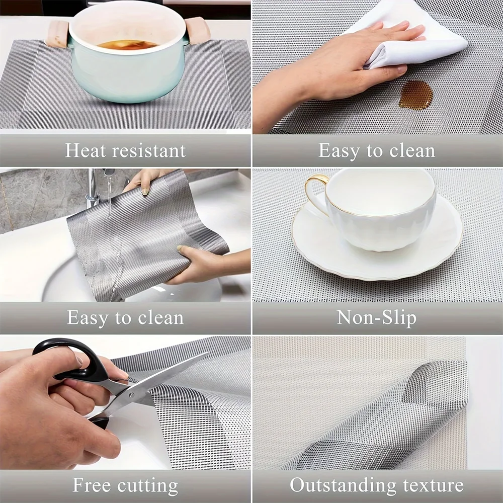 Heat-Resistant PVC Table Mats – Washable and Non-Slip Placemats