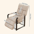 Rounded Design Accent Chair with Armrest and Backrest in Tech Fabric for Home Office