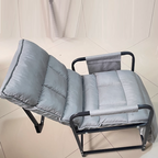 Rounded Design Accent Chair with Armrest and Backrest in Tech Fabric for Home Office