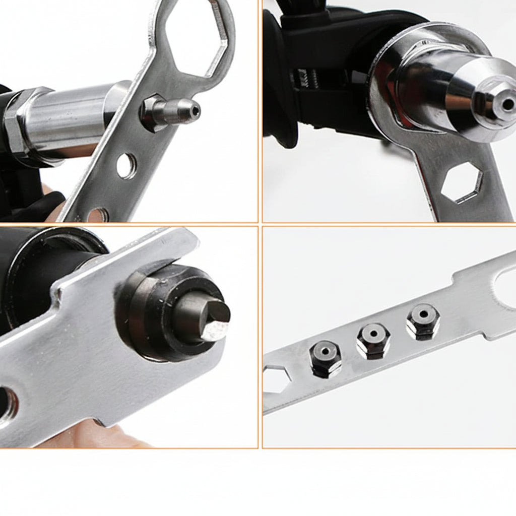 Interchangeable Nozzle Kit for Rivet Gun Drill Adapter