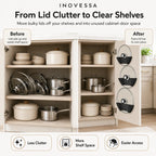 Space-Saving Pot Lid Organizers for Cabinets