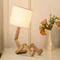 Wooden Desk Lamp with Adjustable Height