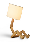 Wooden Desk Lamp with Adjustable Height