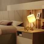 Wooden Desk Lamp with Adjustable Height