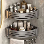 Space-Saving Aluminum Shower Caddy - Rust-Resistant Corner Design