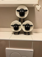 Set of 3 Sheep Design Toilet Paper Holders for Bathroom