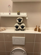 Set of 3 Sheep Design Toilet Paper Holders for Bathroom