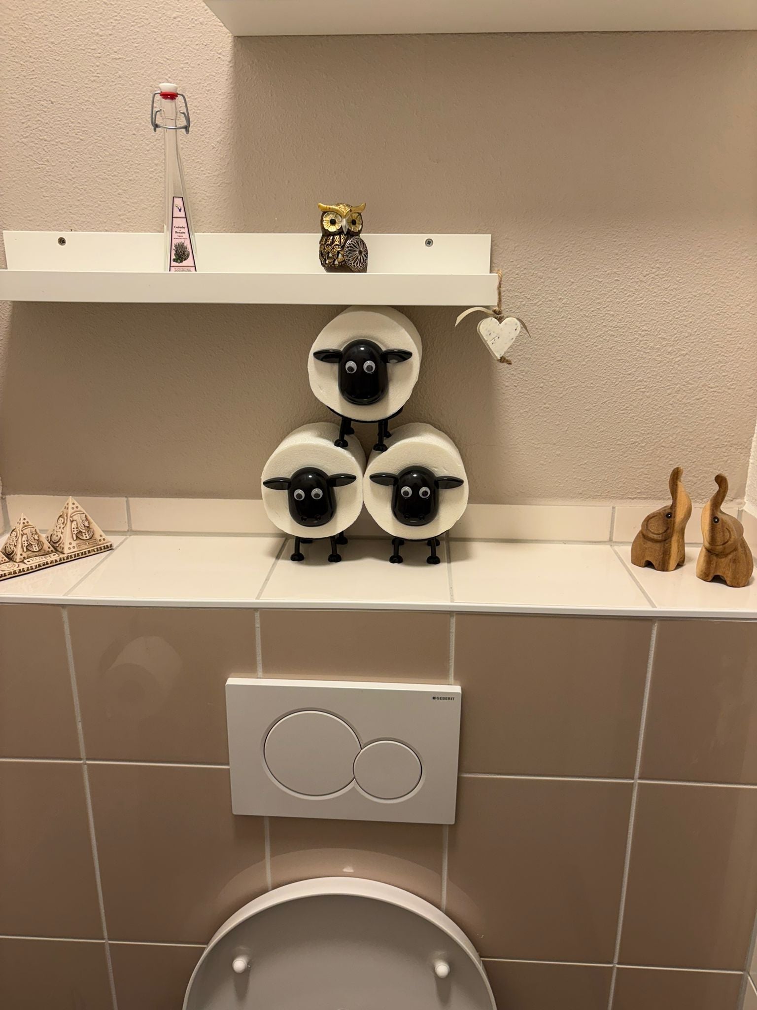 Set of 3 Sheep Design Toilet Paper Holders for Bathroom