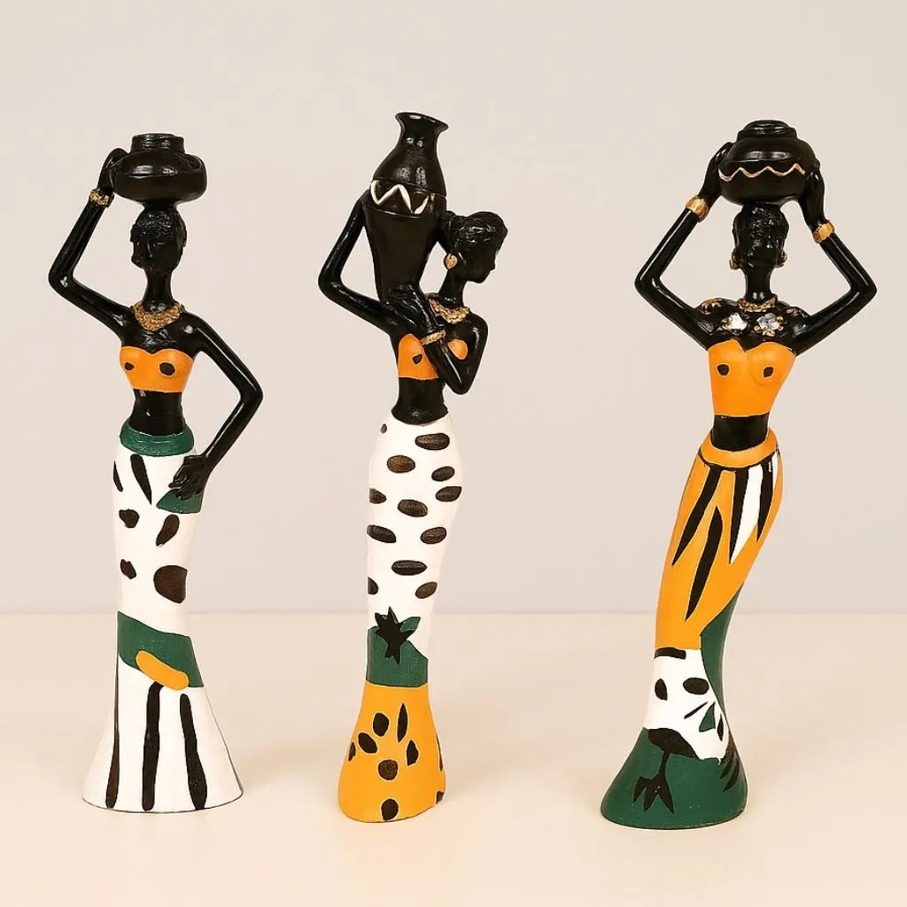 Elegant African Women Figurine Collection