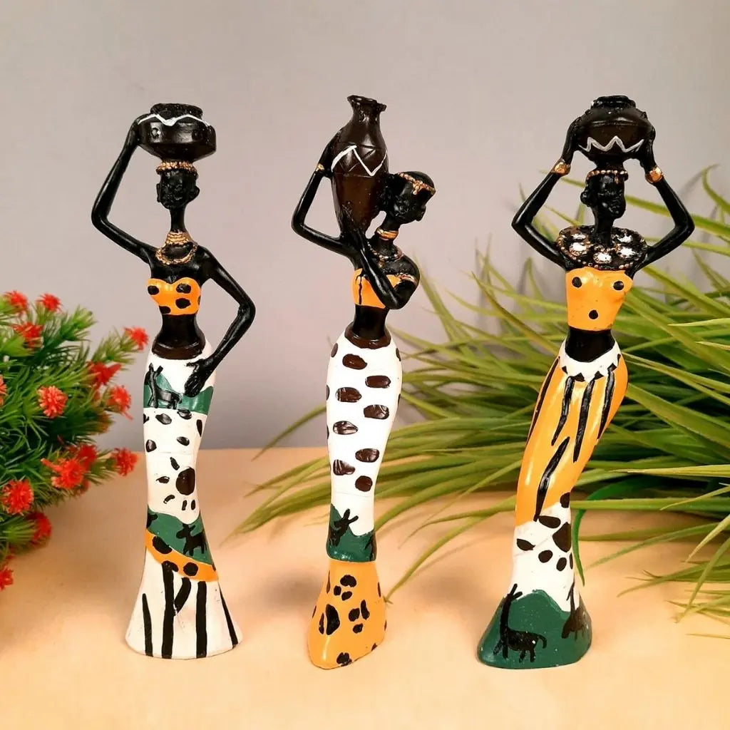 Elegant African Women Figurine Collection