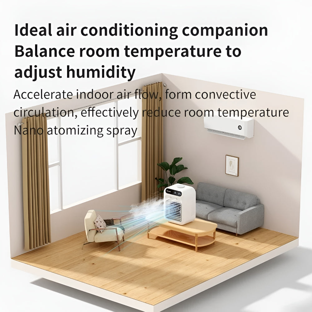Portable Desktop Fan and Humidifier for Air Conditioning