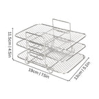 Stackable Cooking Tray for Air Fryer in Kitchen