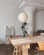Soft Ambient Light Paper Pendant Lamp with Japanese Design