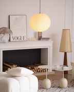 Soft Ambient Light Paper Pendant Lamp with Japanese Design