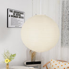 Soft Ambient Light Paper Pendant Lamp with Japanese Design