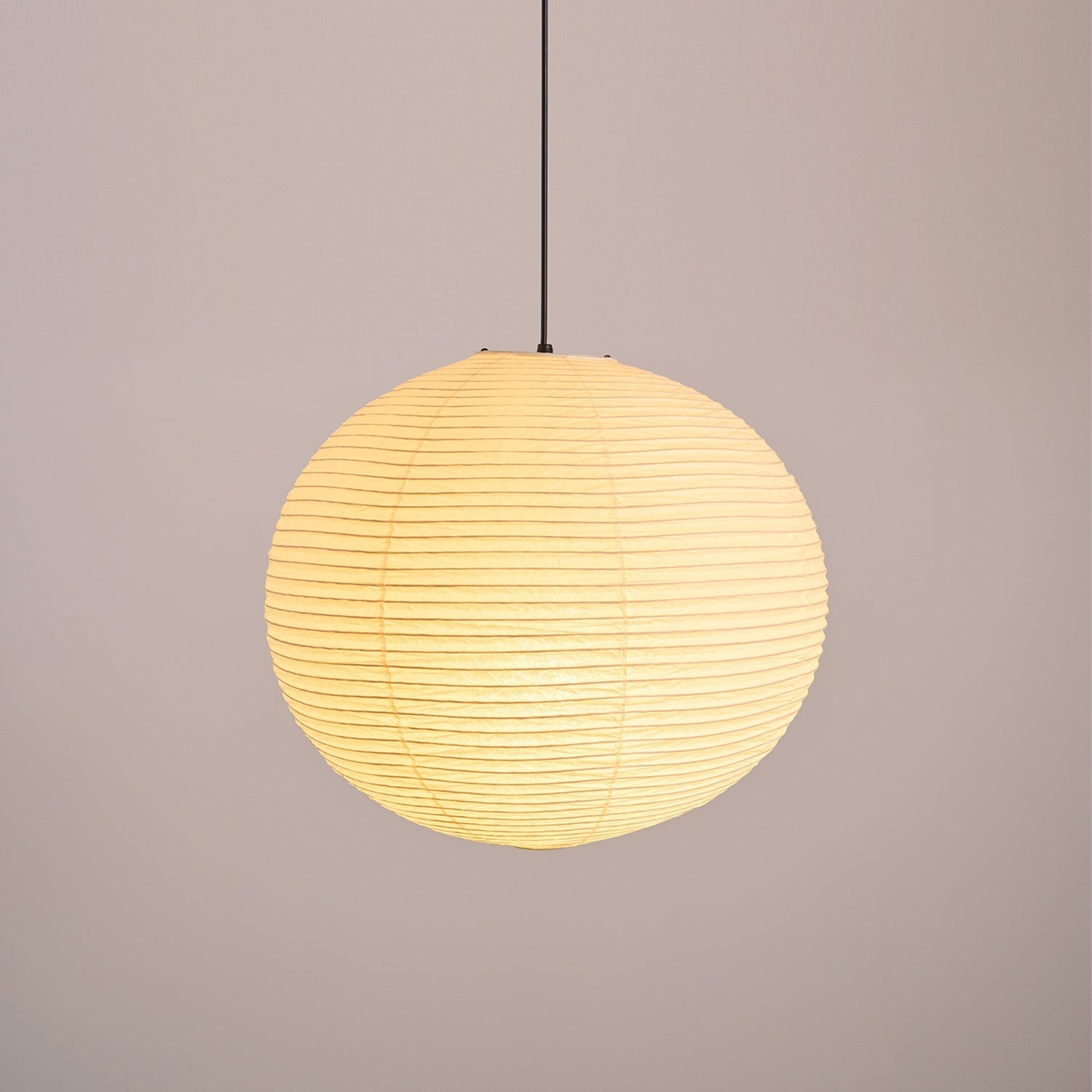 Soft Ambient Light Paper Pendant Lamp with Japanese Design