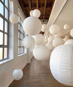 Soft Ambient Light Paper Pendant Lamp with Japanese Design