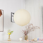 Soft Ambient Light Paper Pendant Lamp with Japanese Design