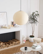 Soft Ambient Light Paper Pendant Lamp with Japanese Design