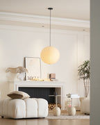 Soft Ambient Light Paper Pendant Lamp with Japanese Design