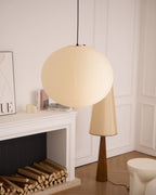 Soft Ambient Light Paper Pendant Lamp with Japanese Design