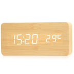 Wooden LED Digital Desk Alarm Clock