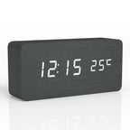 Wooden LED Digital Desk Alarm Clock
