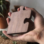 Crafted Walnut Puzzle Coasters for Stylish Table Protection