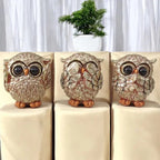 Charming Golden Owl Set of 3