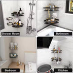 Aluminium Shower Shelf Organizer with Adhesive Design