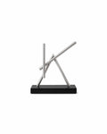 AetherWave Kinetic Art Piece - Dynamic Motion Sculpture with Wood Stand