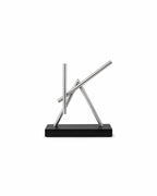 AetherWave Kinetic Art Piece - Dynamic Motion Sculpture with Wood Stand