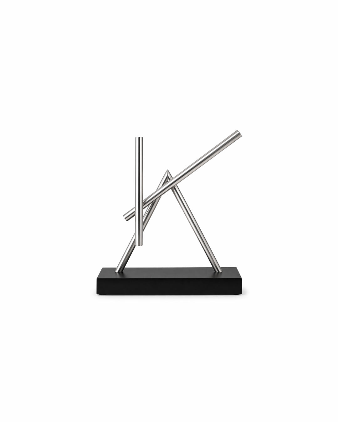 AetherWave Kinetic Art Piece - Dynamic Motion Sculpture with Wood Stand