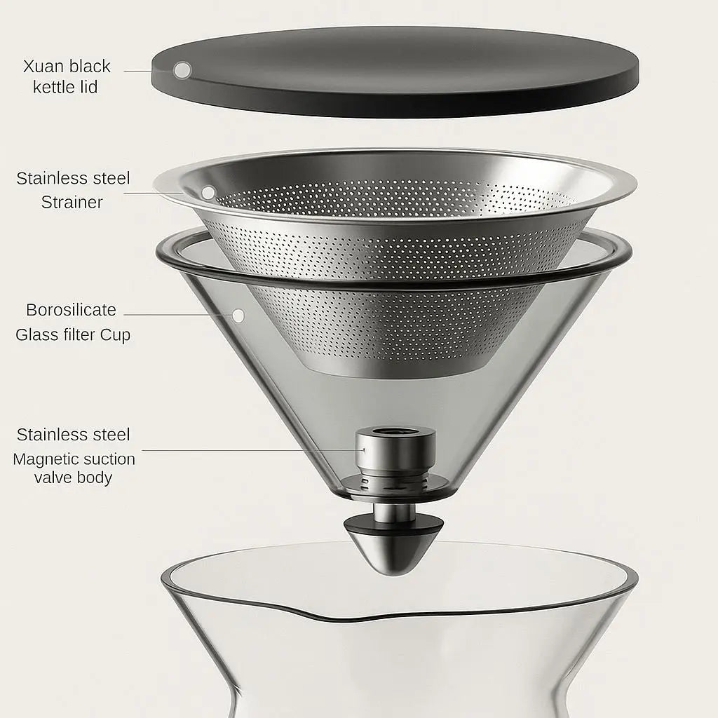 Elegant One-Touch Tea Infuser Teapot for Effortless Brewing