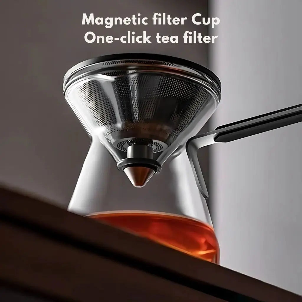 Elegant One-Touch Tea Infuser Teapot for Effortless Brewing