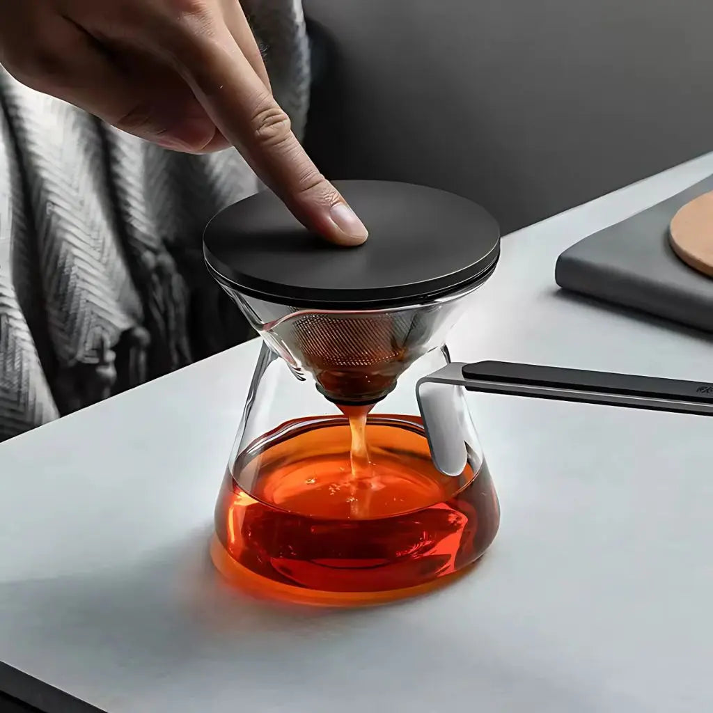 Elegant One-Touch Tea Infuser Teapot for Effortless Brewing