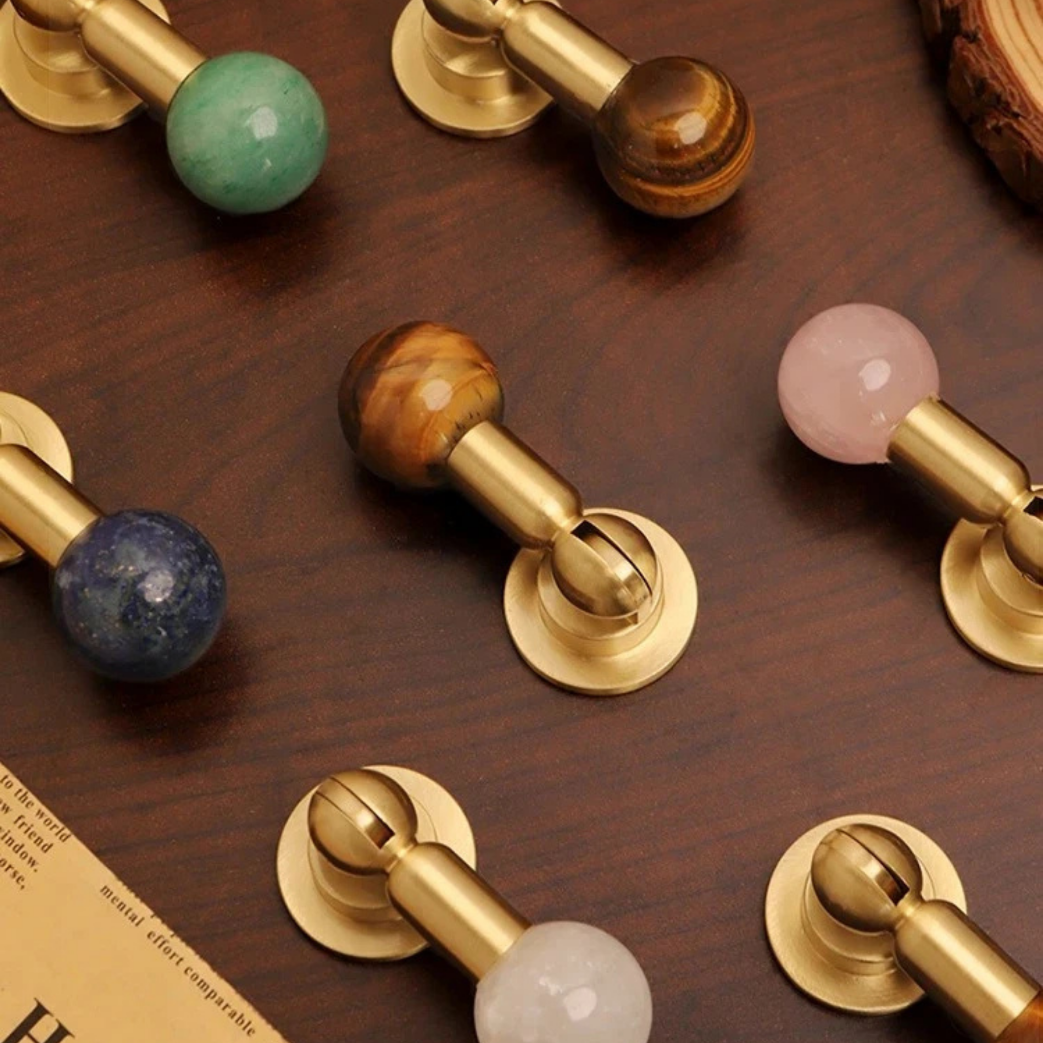 Elegant Amber Gem Cabinet Pull