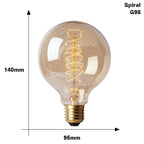 Elegant Brass Spiral LED Light Bulbs for Stylish Spaces