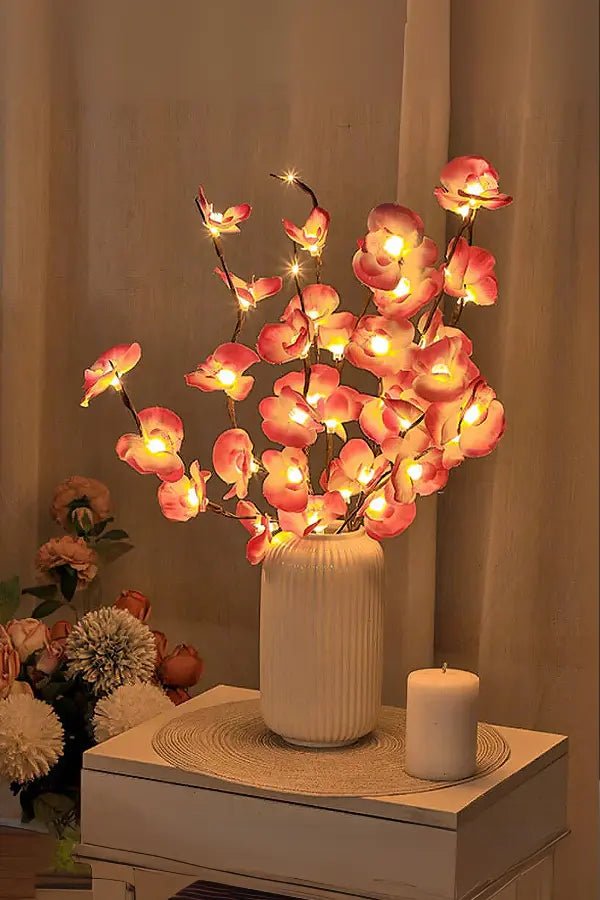 Charming Floral LED Branch Lights for Home Decor